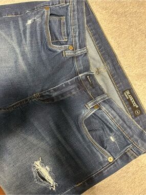 Blank NYC Dark Indigo Distressed Skinny Jeans